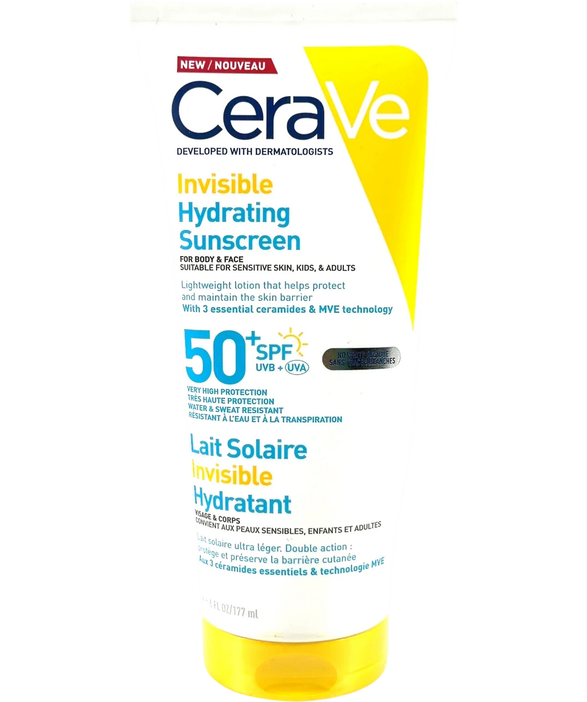 Cerave Invisible Hydrating Sunscreen, size 177ml — front