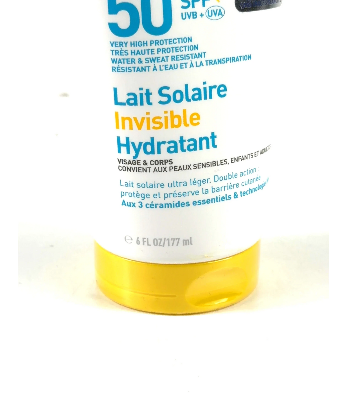 Cerave Invisible Hydrating Sunscreen, size 177ml — care label