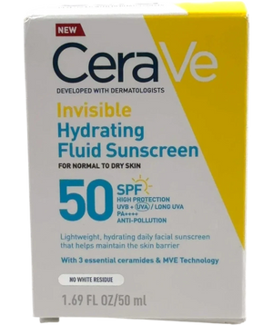 CeraVe Invisible Hydrating Fluid Sunscreen SPF50  50ml