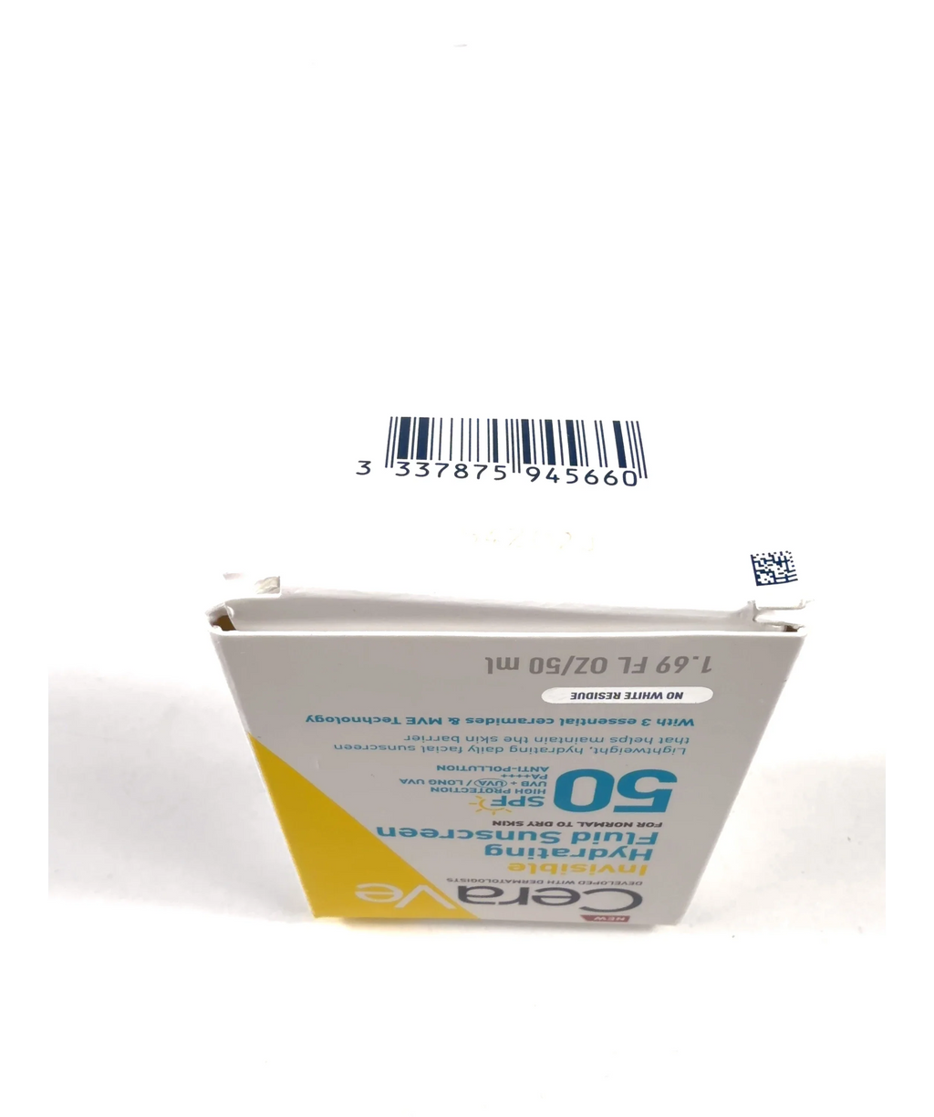 Cerave Invisible Hydrating Fluid Sunscreen SPF 50, size 50ml — detail