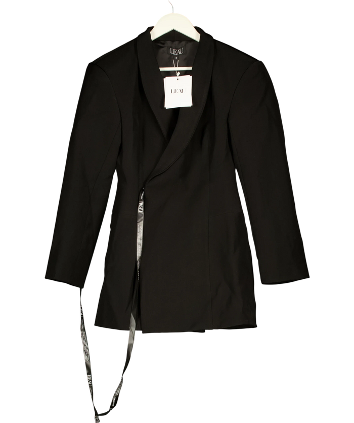 Black Shawl Lapel Asymmetric Blazer