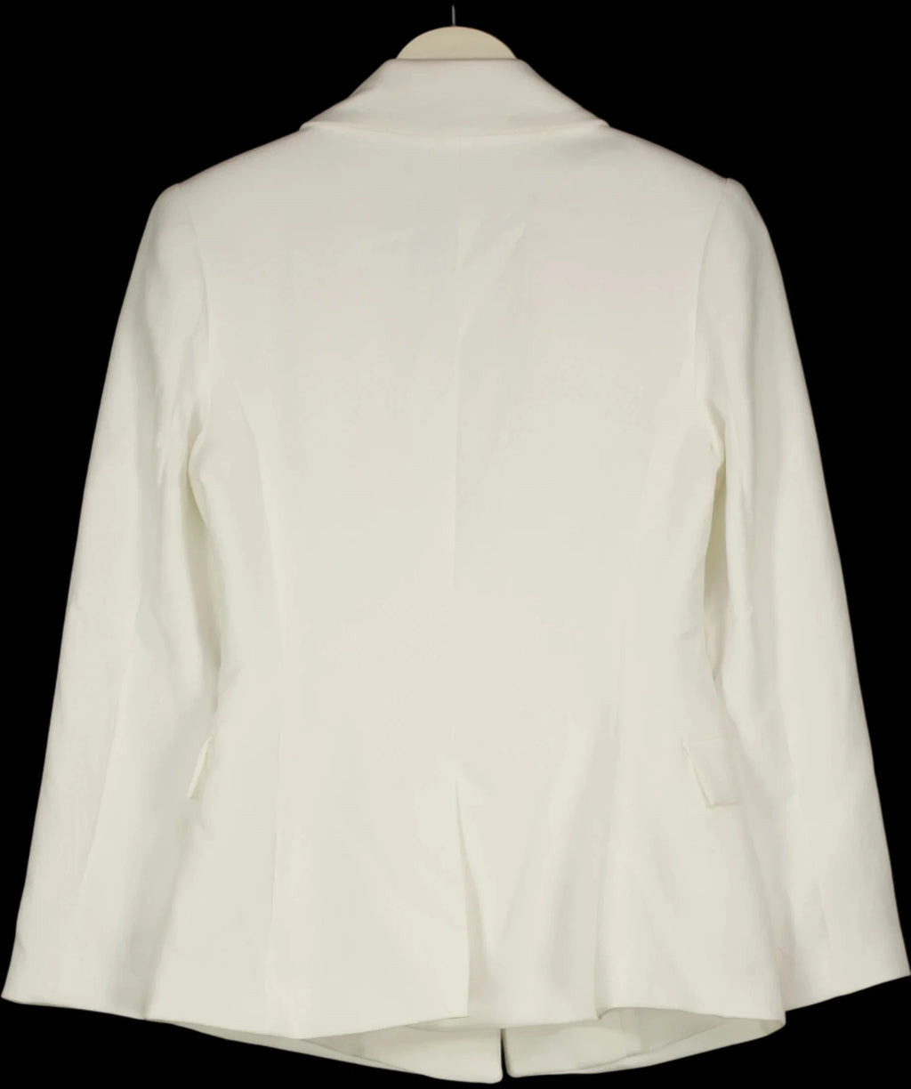 Lefties White White Tailored Flap Pocket Basic Blazer, size UK S — label