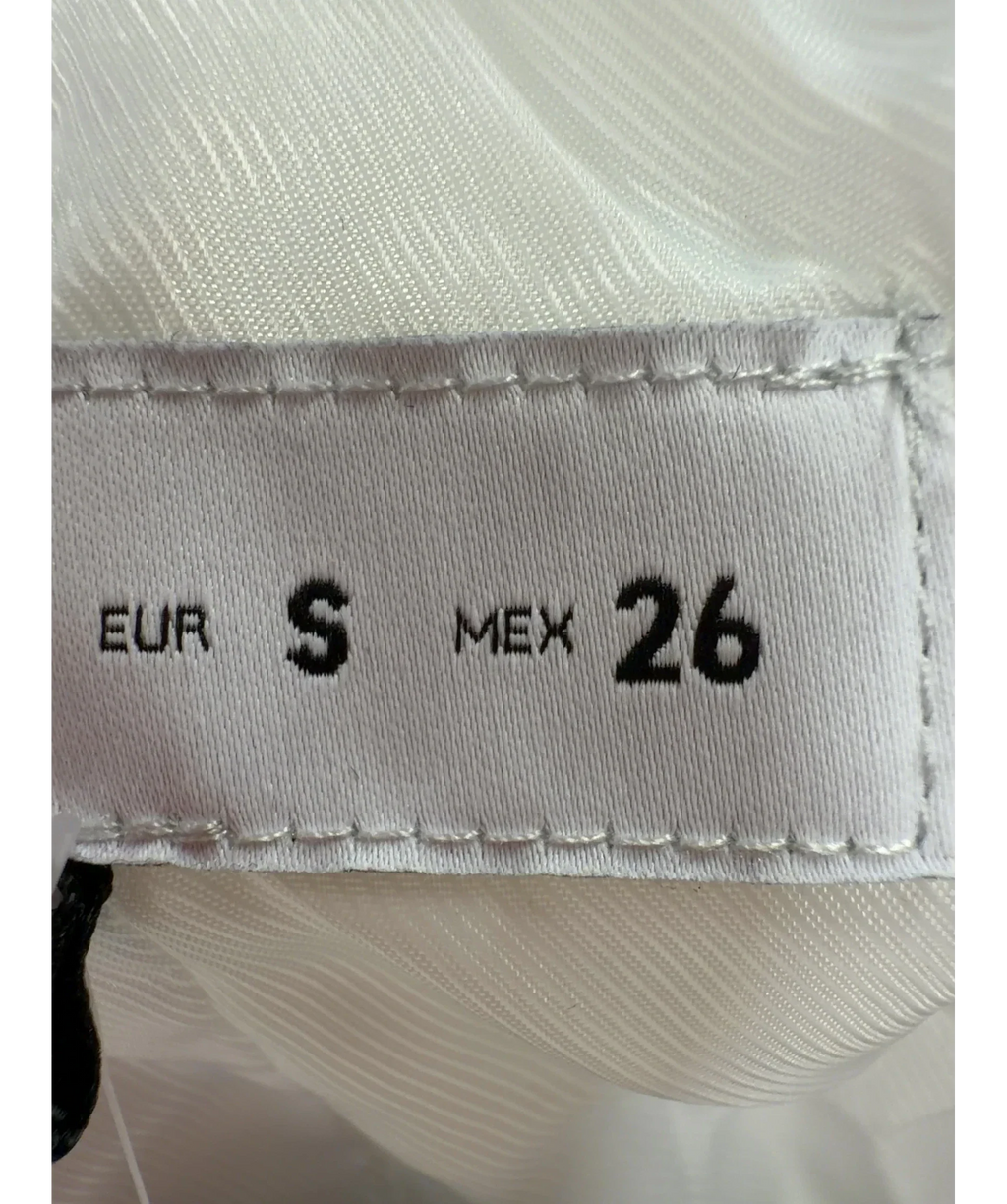Lefties White Tailored Flap Pocket Basic Blazer UK S — Extra shot