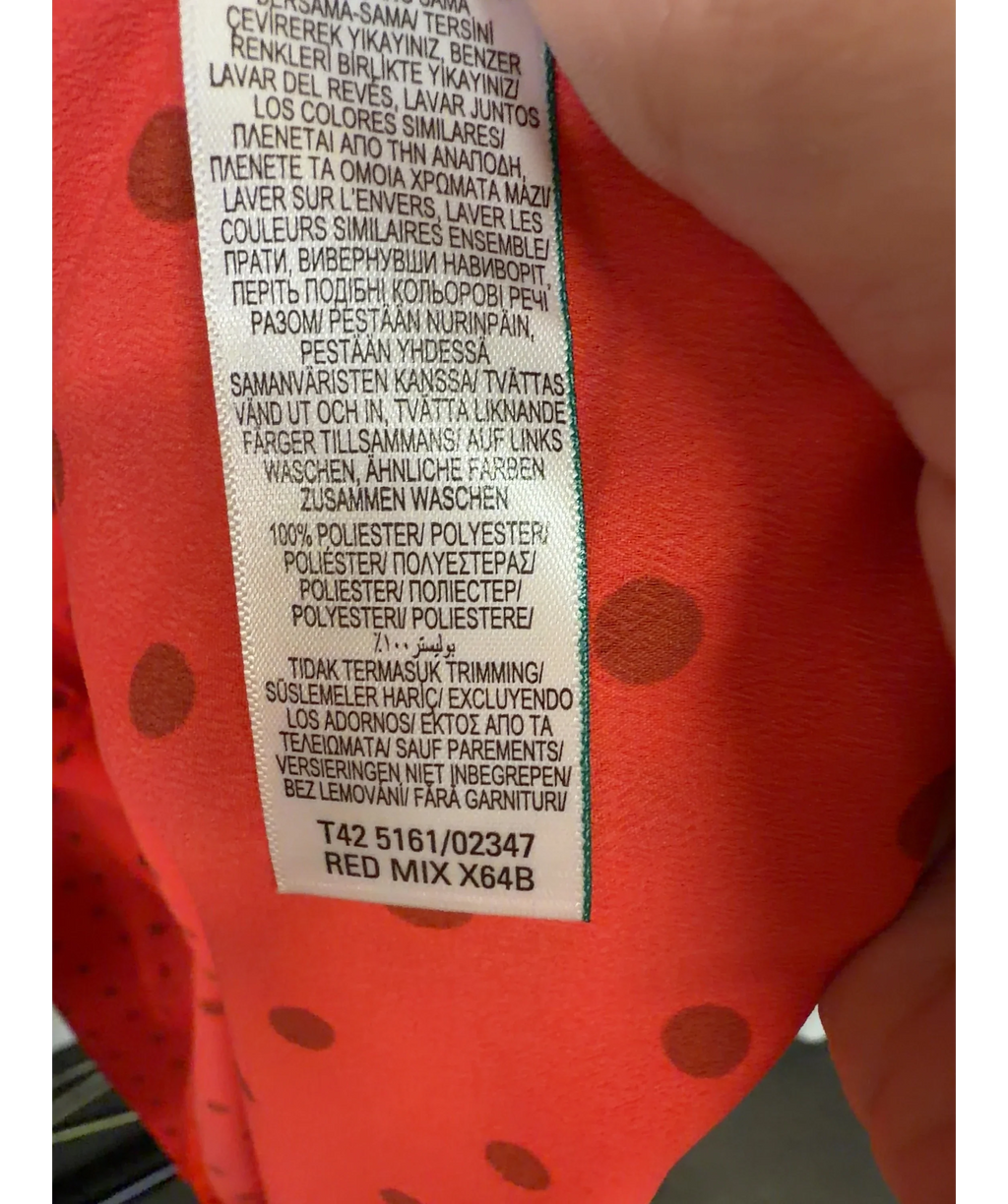 M&S Red Colour, size UK 6 — label