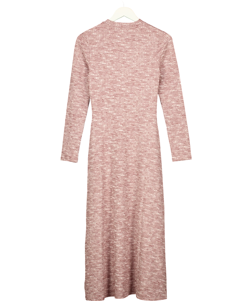 French Connection Red Deja Jersey Space Dye Ribbed Dress, size UK XS — back