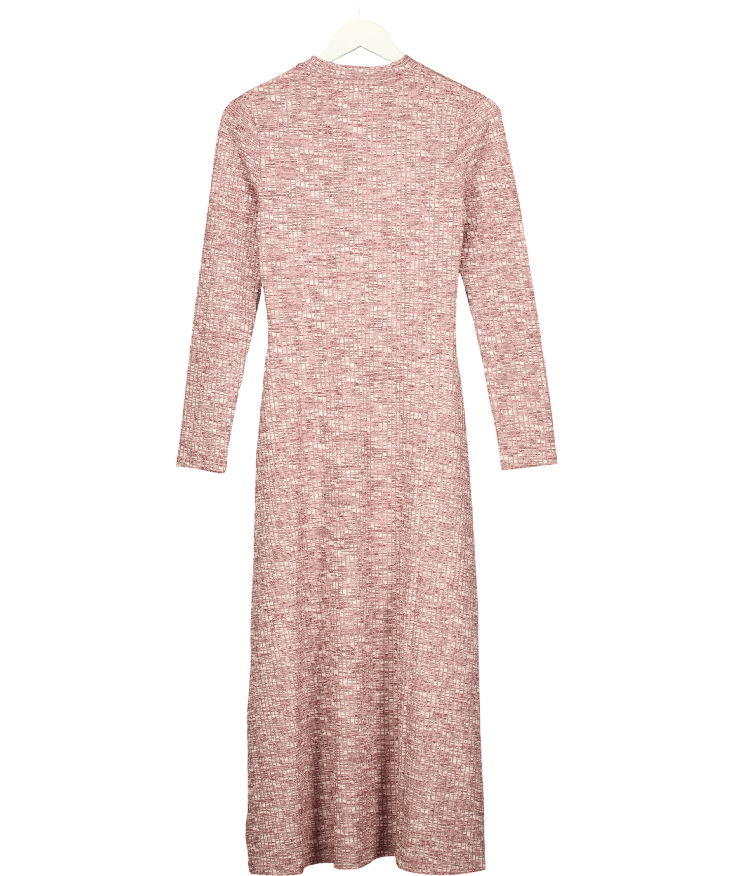 French Connection Red Deja Jersey Space Dye Ribbed Dress, size UK XS — back