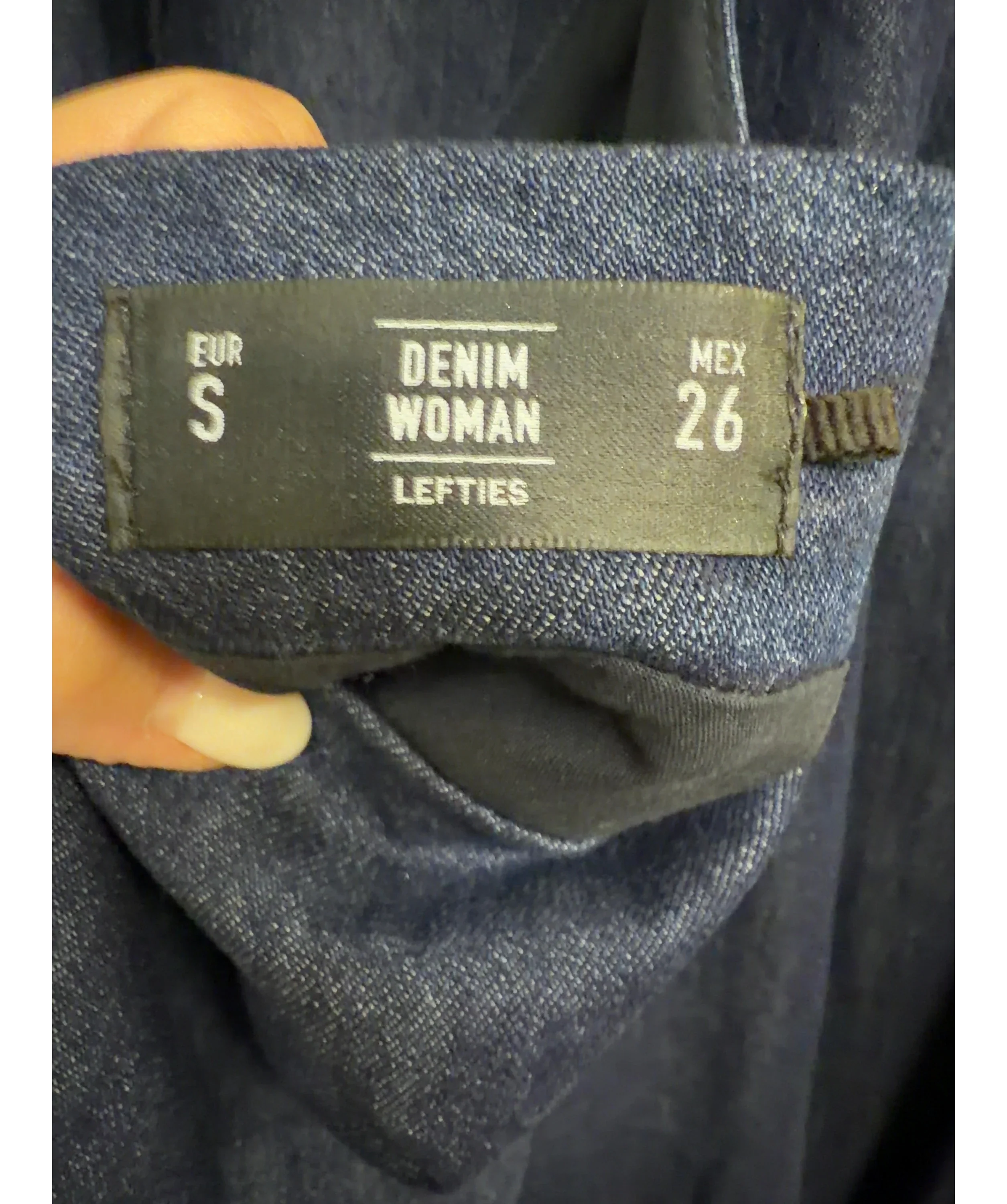 Lefties dark blue Colour, size UK S — care label
