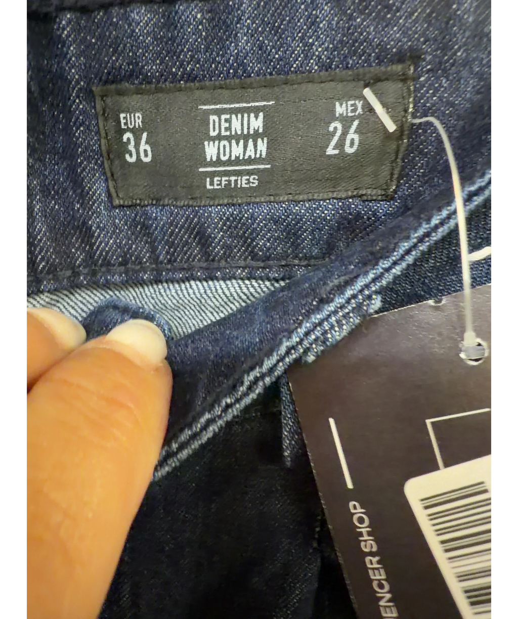 Lefties Blue Colour, size UK S — fabric detail
