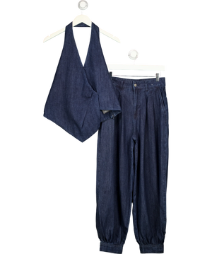 Lefties Blue Halter Co-ord UK S W26