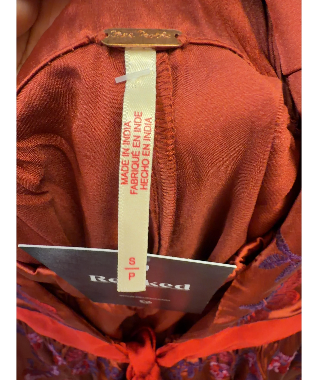 Free People Red Colour, size UK S — care label