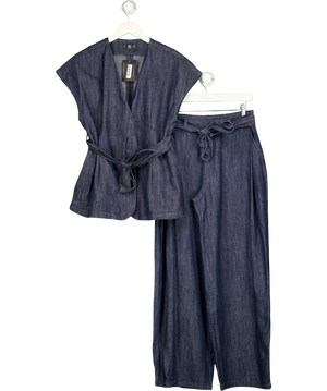 Lefties 2-piece Blue Denim Belted Co-ord Set UK S  / W26