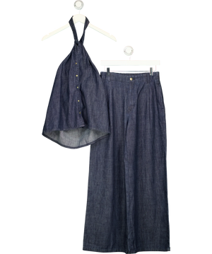 Lefties 2-piece Blue denim Halter Neck Top & trouser set UK S / W26