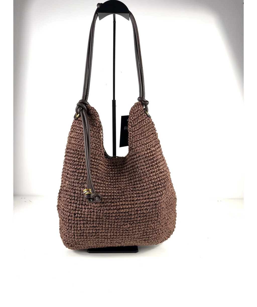 Unbranded Brown Hobo Bag — label