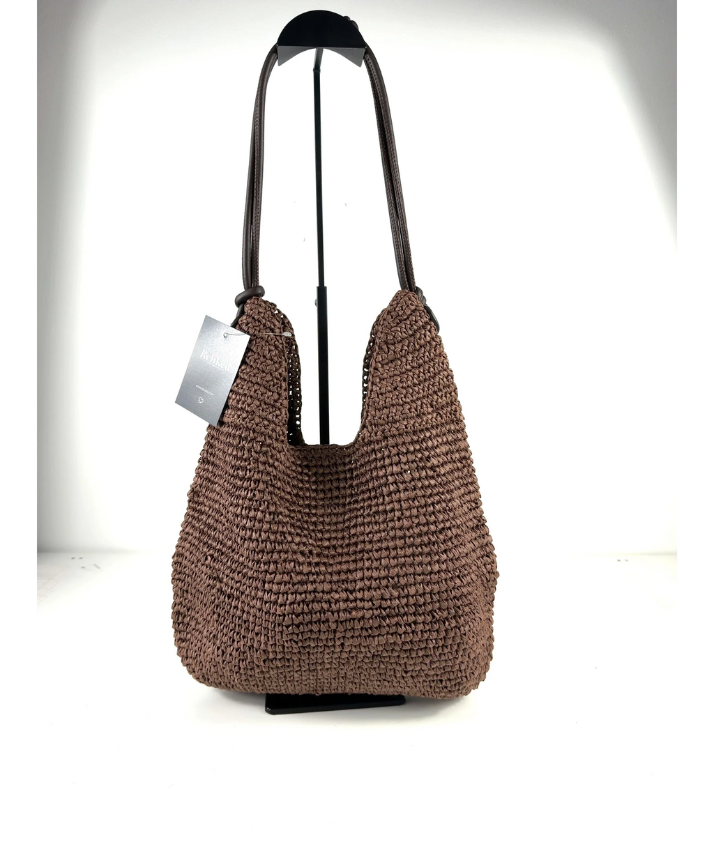 Unbranded Brown Hobo Bag — care label