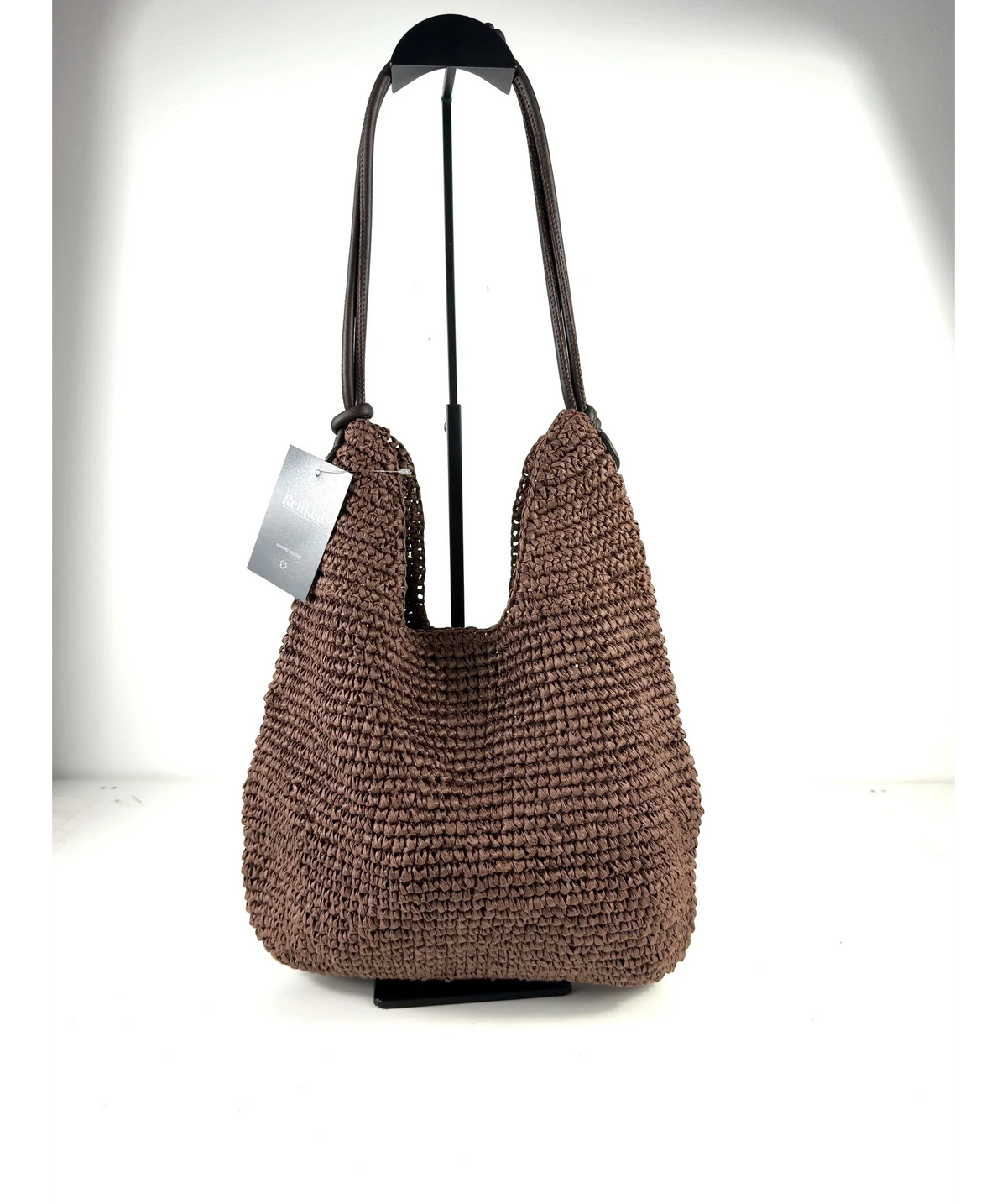 Unbranded Brown Hobo Bag — care label