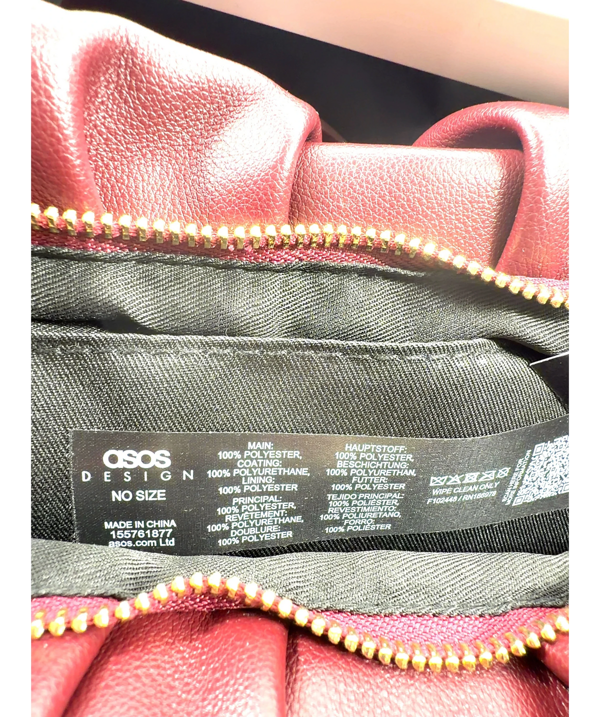 ASOS Ruched Shoulder Bag Red — Brand