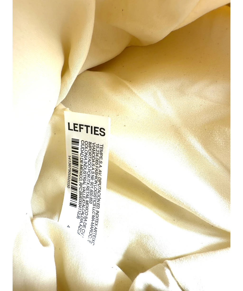 Lefties cream Colour — label
