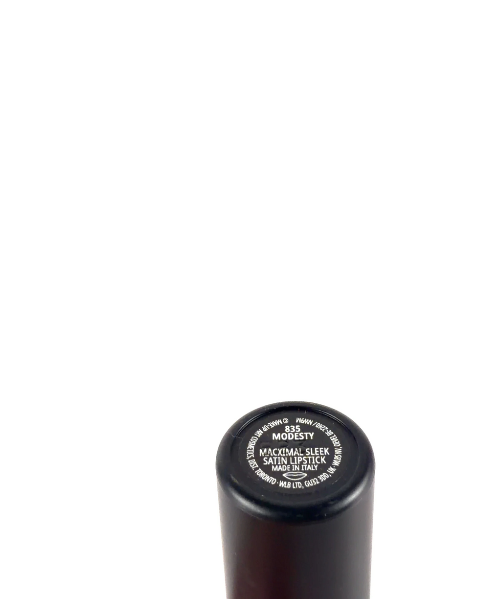 MAC Macximal Sleek Satin Lipstick 835 Modesty 3.5g — Batch number or expiry date