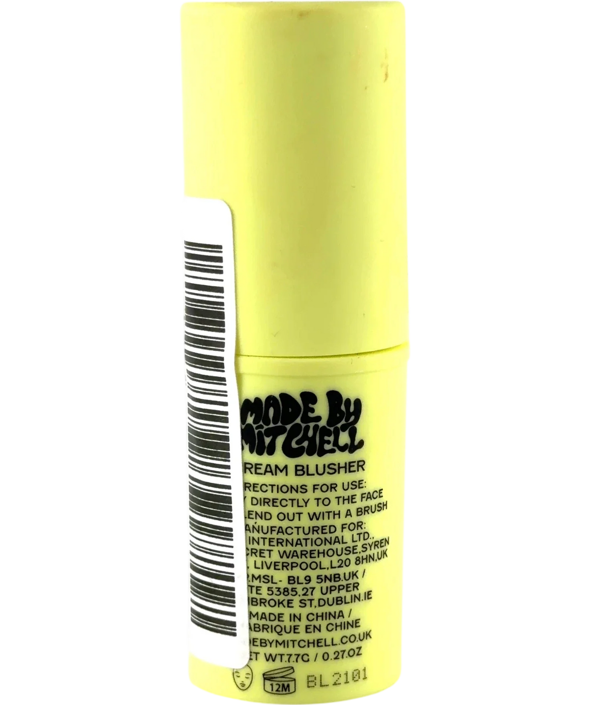 Made By Mitchell Yapper Blursh Balm, size 0.27g — back