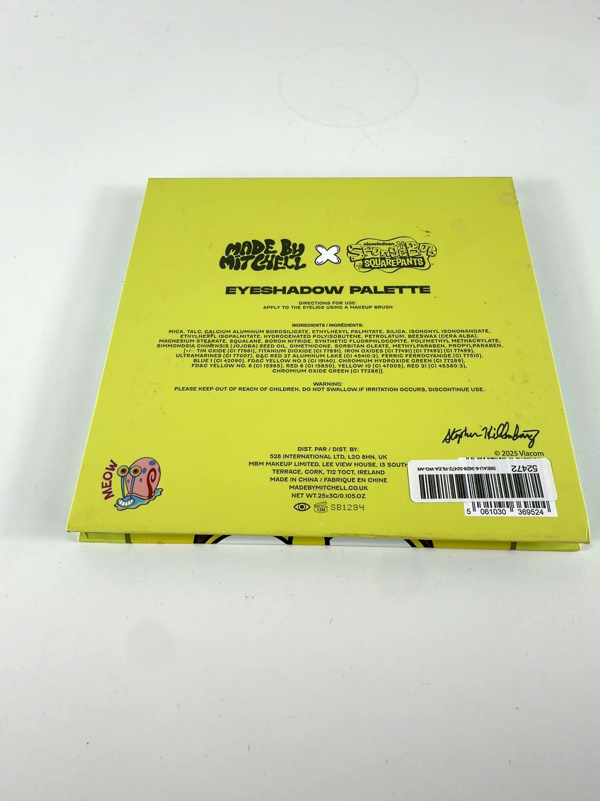 Made By Mitchell Spongebob SpongeBob SquarePants Eye Eye Captain Eyeshadow Palette, size 25x3g — detail