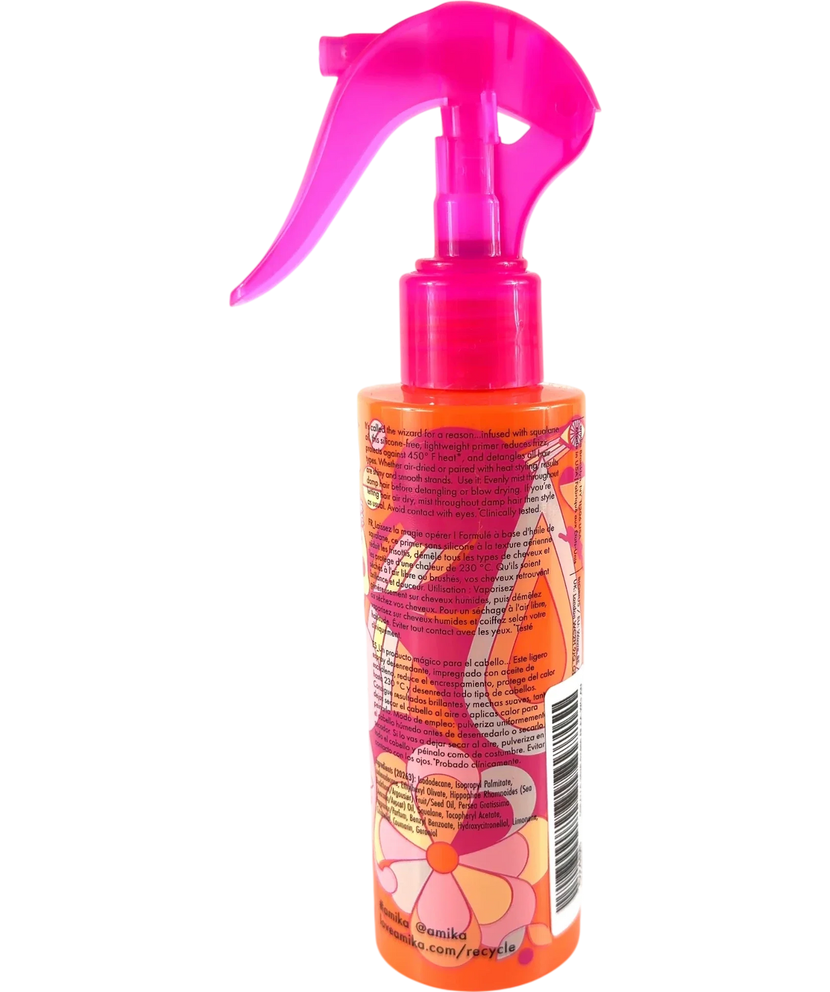 amika The Wizard Silicone-Free Detangling Primer, size 150ml — back