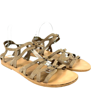 Ancient Greek Sandals Beige Strappy Flat Sandal UK 7.5