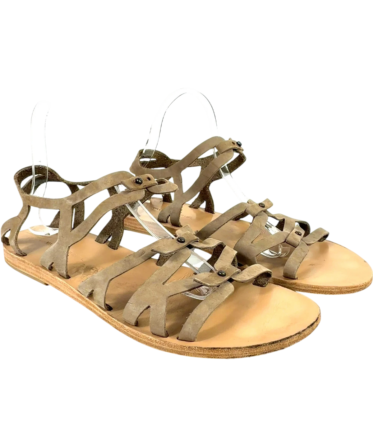 Ancient Greek Sandals Beige Colour, size UK 8 EU 41 👠 — front