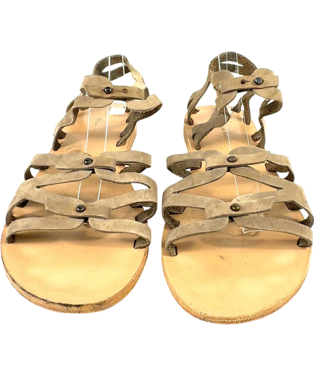 Ancient Greek Sandals Beige Colour, size UK 8 EU 41 👠 — detail