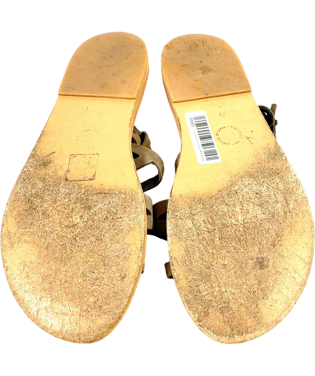 Ancient Greek Sandals Beige Strappy Flat Sandal UK 7.5 — Sole