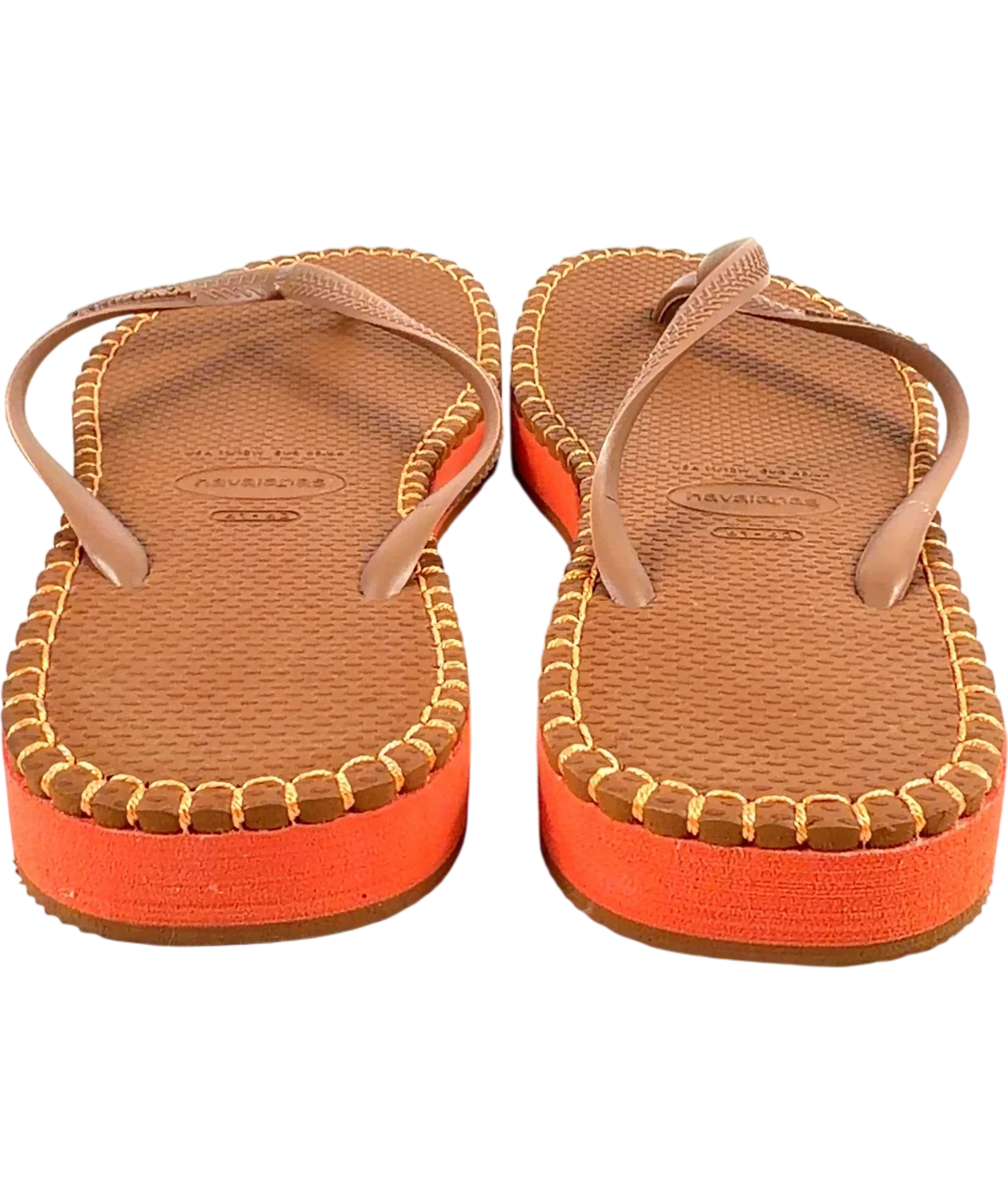 Havaianas Orange Slim Flatform Loop, size UK 8 EU 41 👠 — back