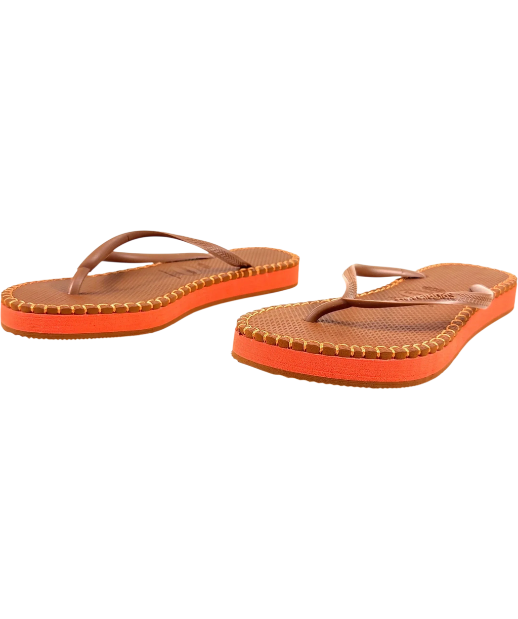 Havaianas Orange Slim Flatform Loop, size UK 8 EU 41 👠 — detail