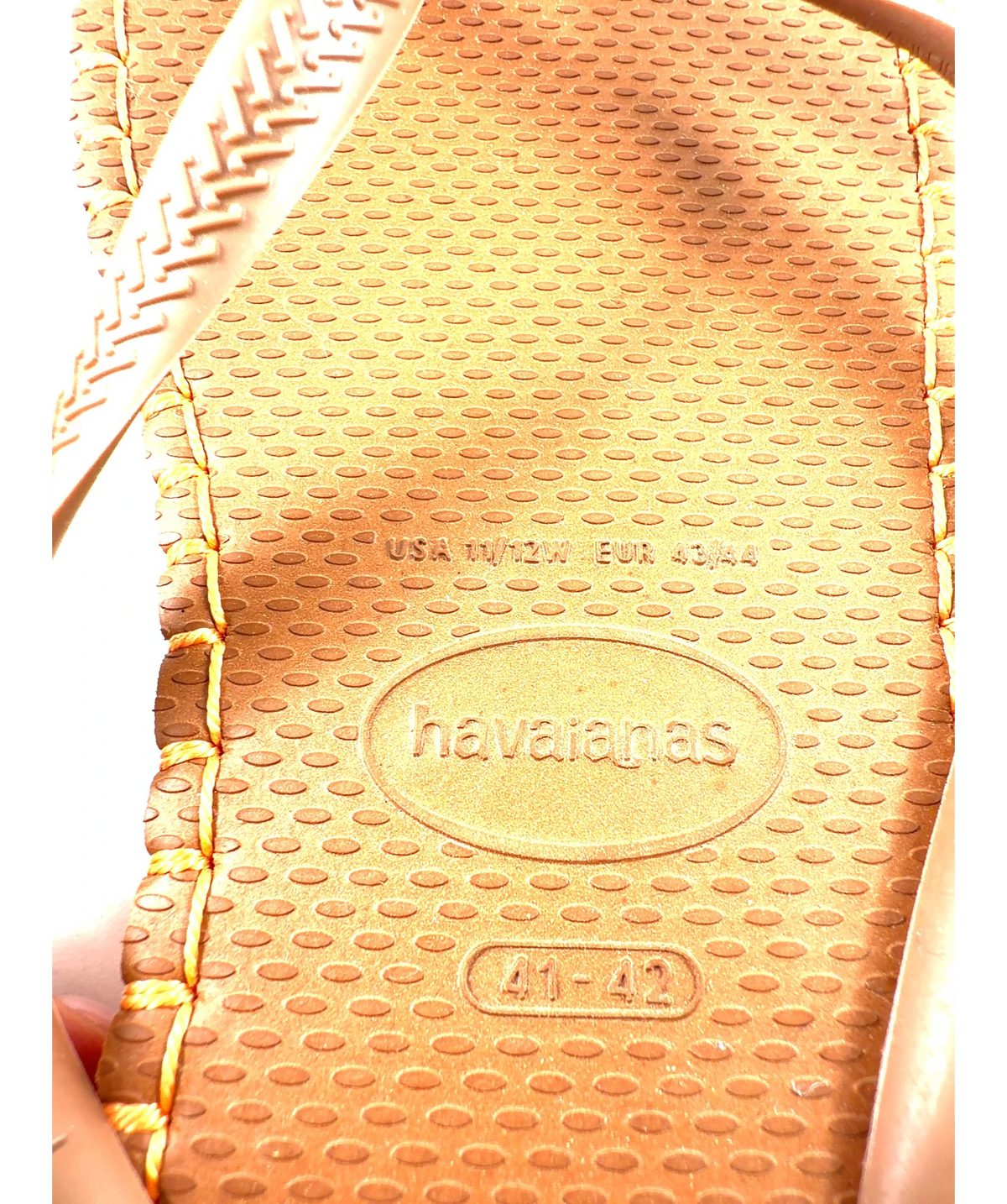 Havaianas Orange Slim Flatform Loop, size UK 8 EU 41 👠 — care label