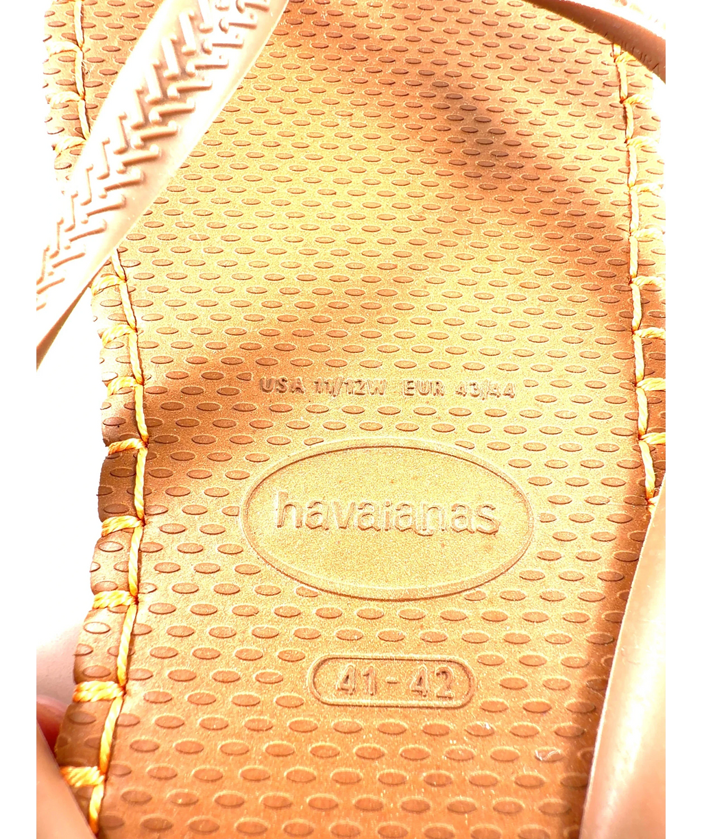 Havaianas Orange Slim Flatform Loop, size UK 8 EU 41 👠 — fabric detail