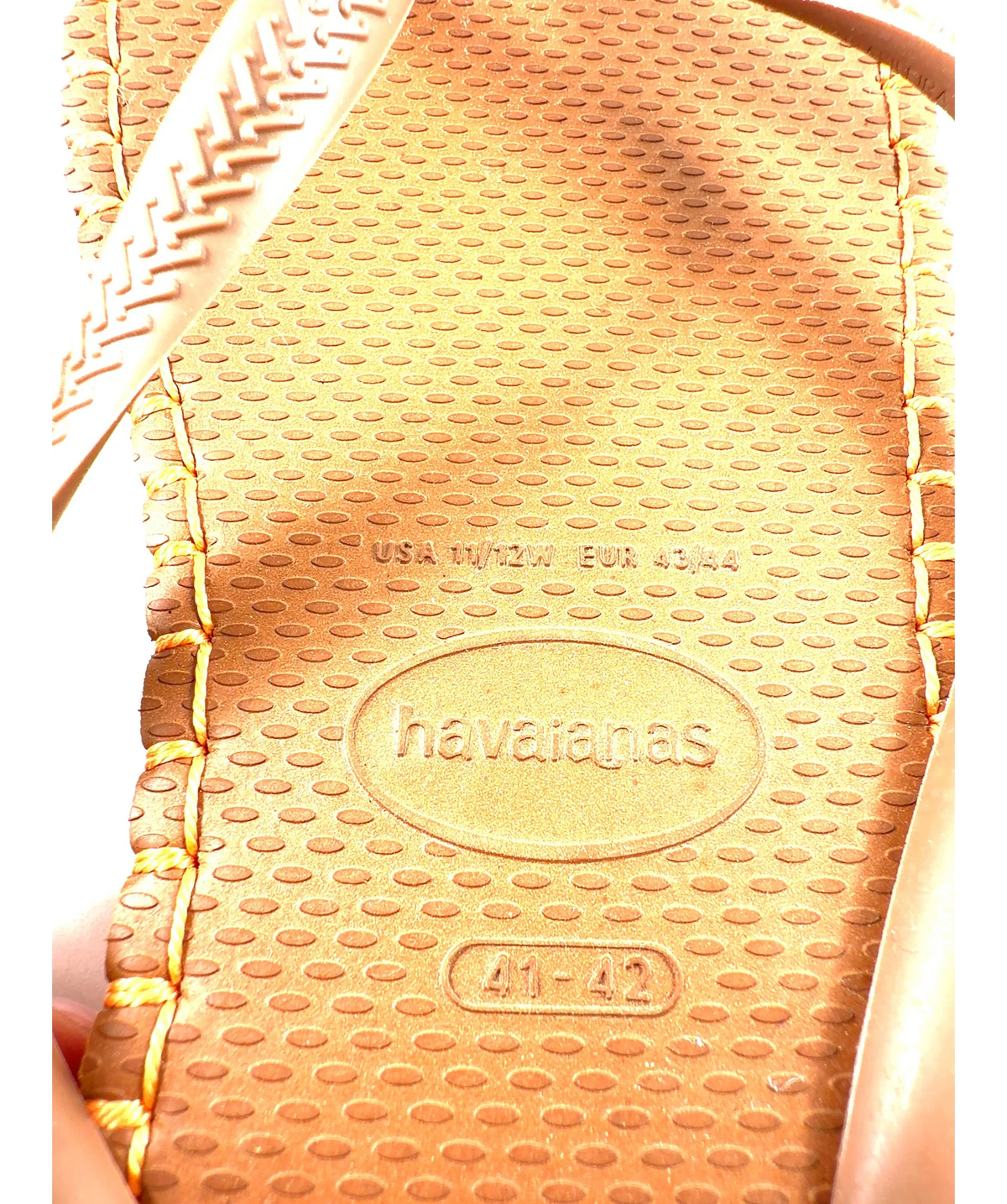 Havaianas Orange Slim Flatform Loop, size UK 8 EU 41 👠 — fabric detail