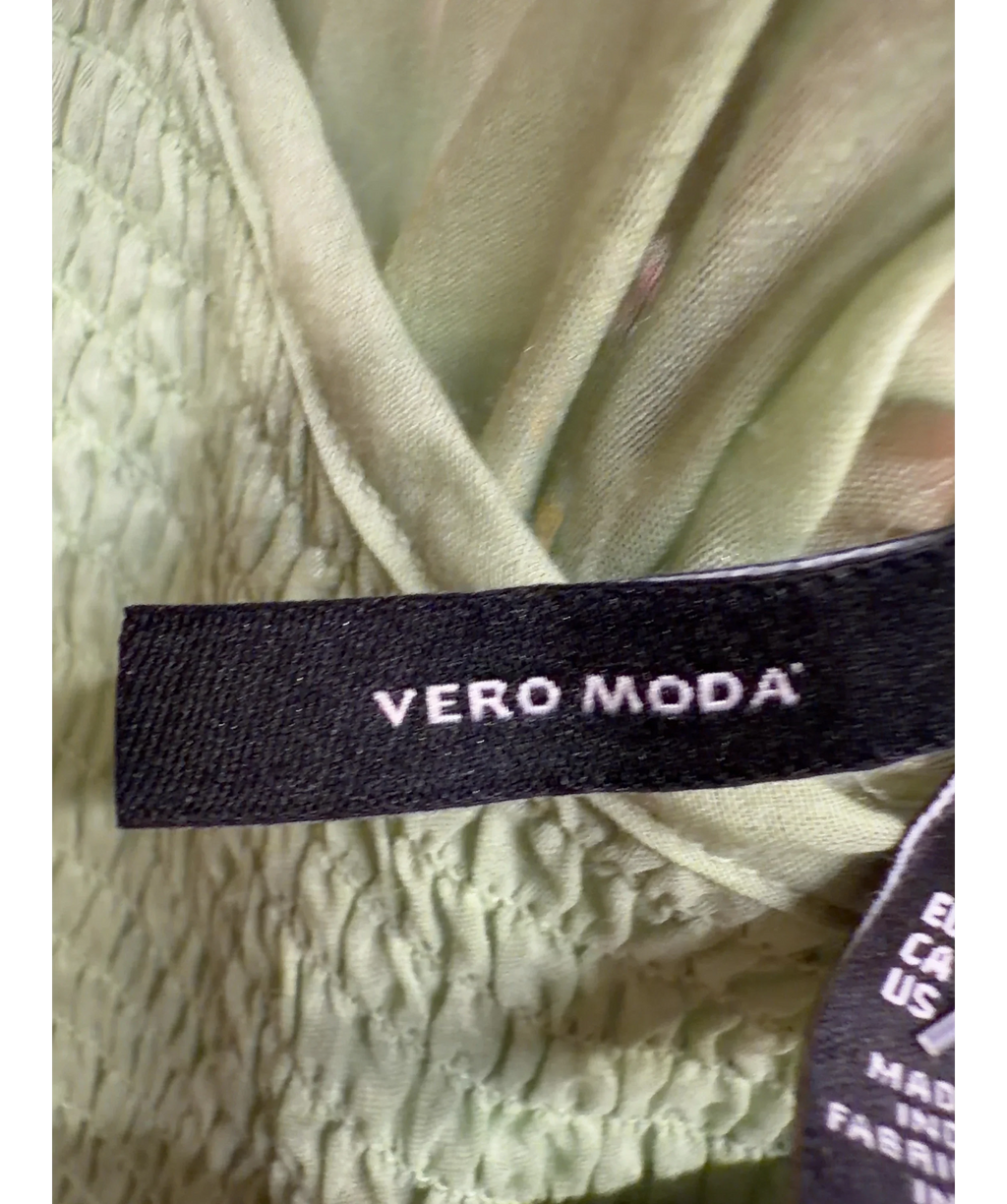 Vero Moda Green VMLESLEY BEACH DRESS, size UK XXS — detail