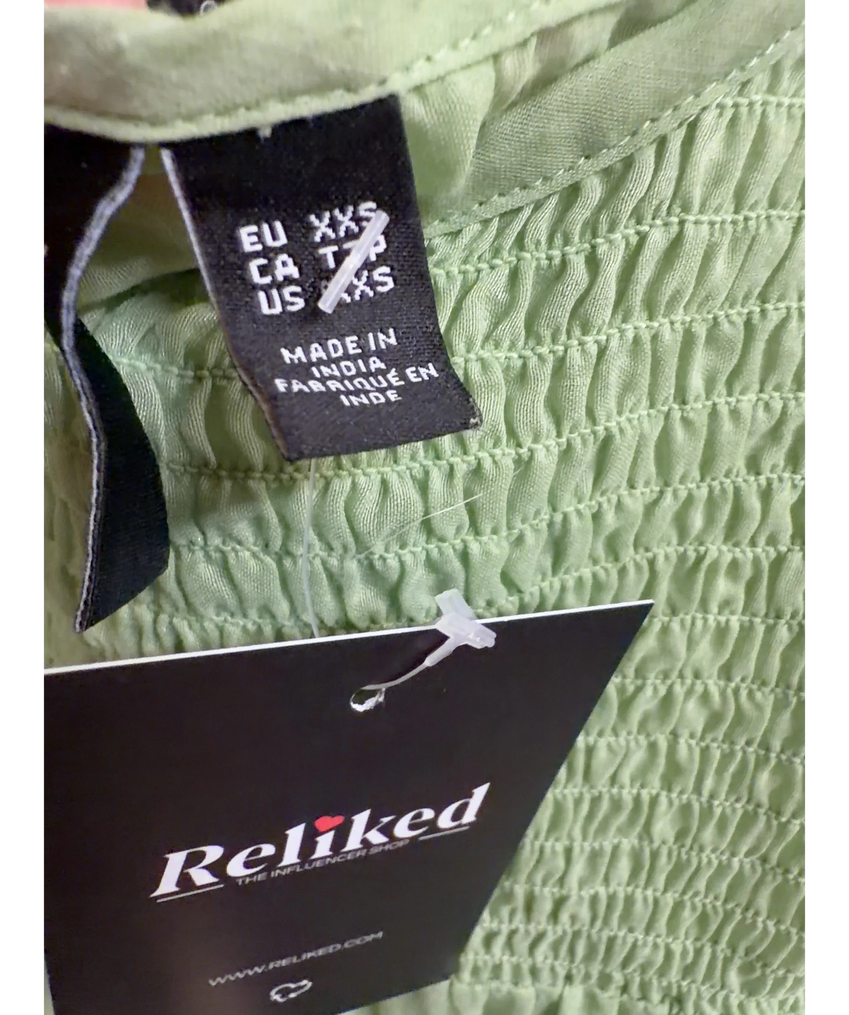 Vero Moda Green VMLESLEY BEACH DRESS, size UK XXS — care label