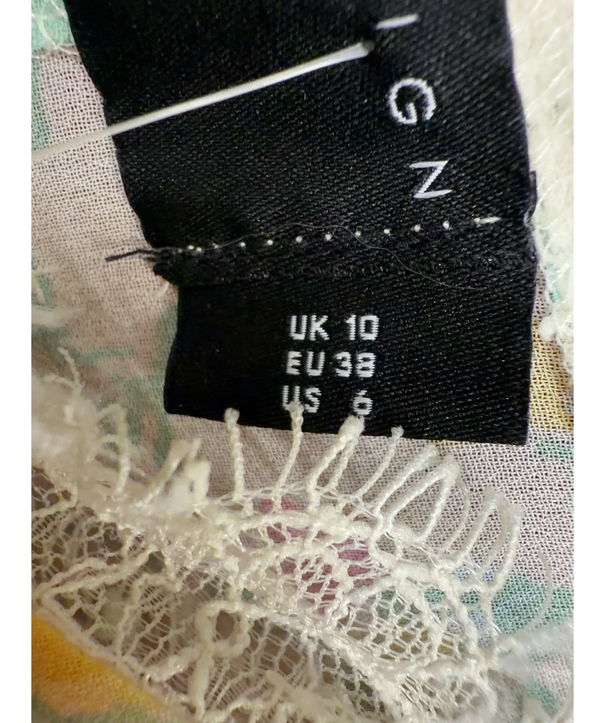 ASOS White Colour, size UK 10 — care label