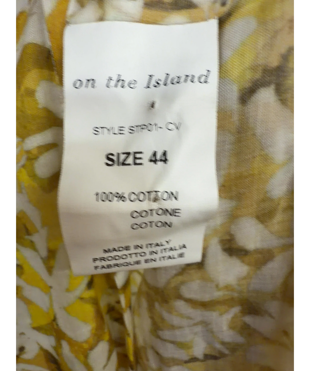 on the Island Yellow Colour, size UK 16 — label