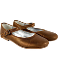 papouelli bronze Angelica Buckle Metallic, size UK 12.5 EU 31 👼 — front