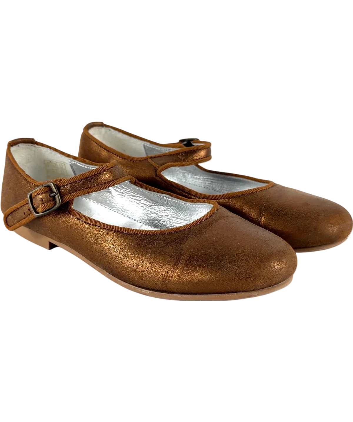 papouelli bronze Angelica Buckle Metallic, size UK 12.5 EU 31 👼 — front