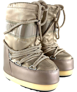 Moon Boot Metallic Bronze Wraparound Lacing Snow Boot UK 6 EU 23