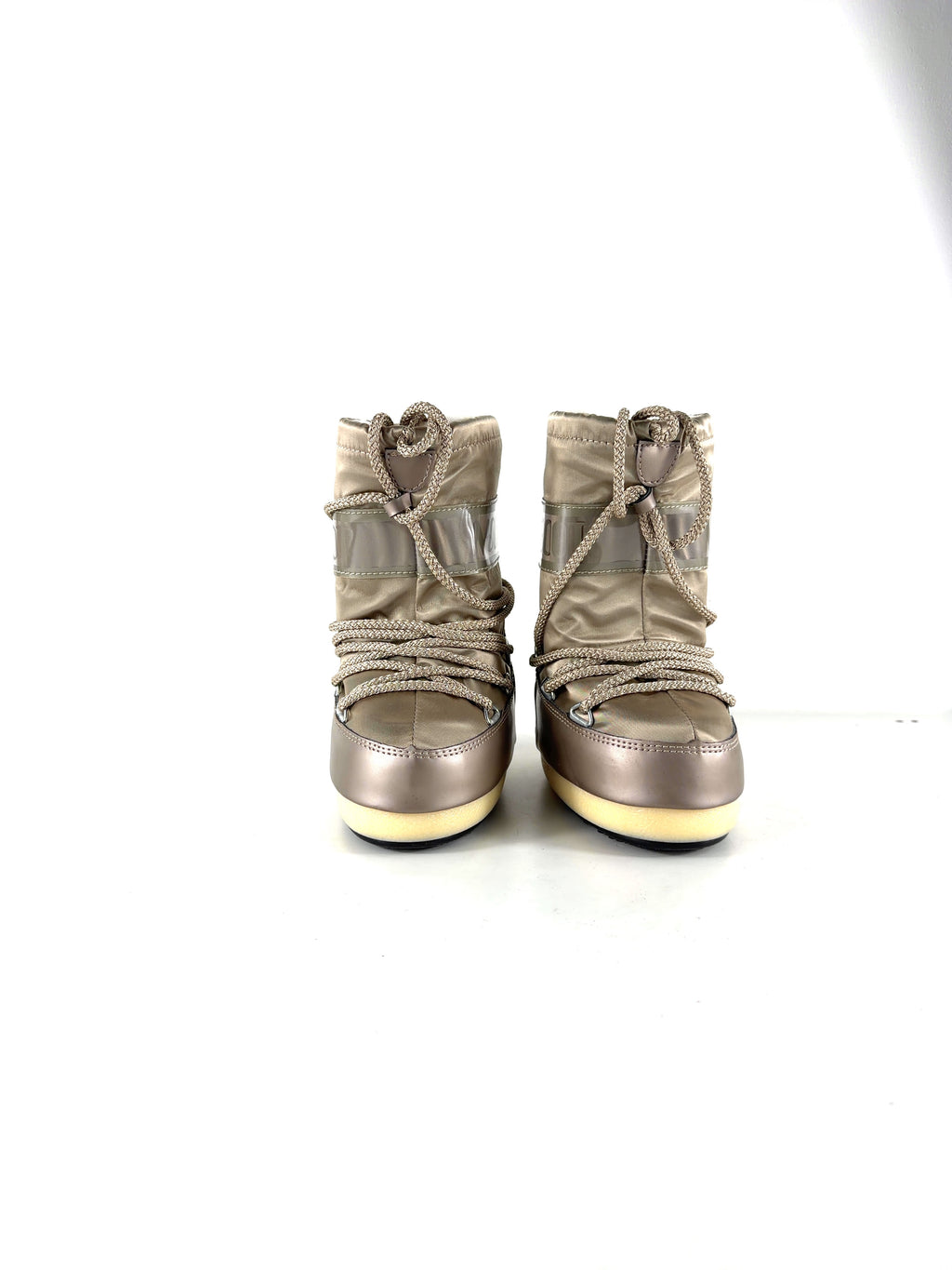 Moon Boot Metallic BRONZE  Wraparound Lacing Snow Boot, size UK 6 EU 23 👼 — detail