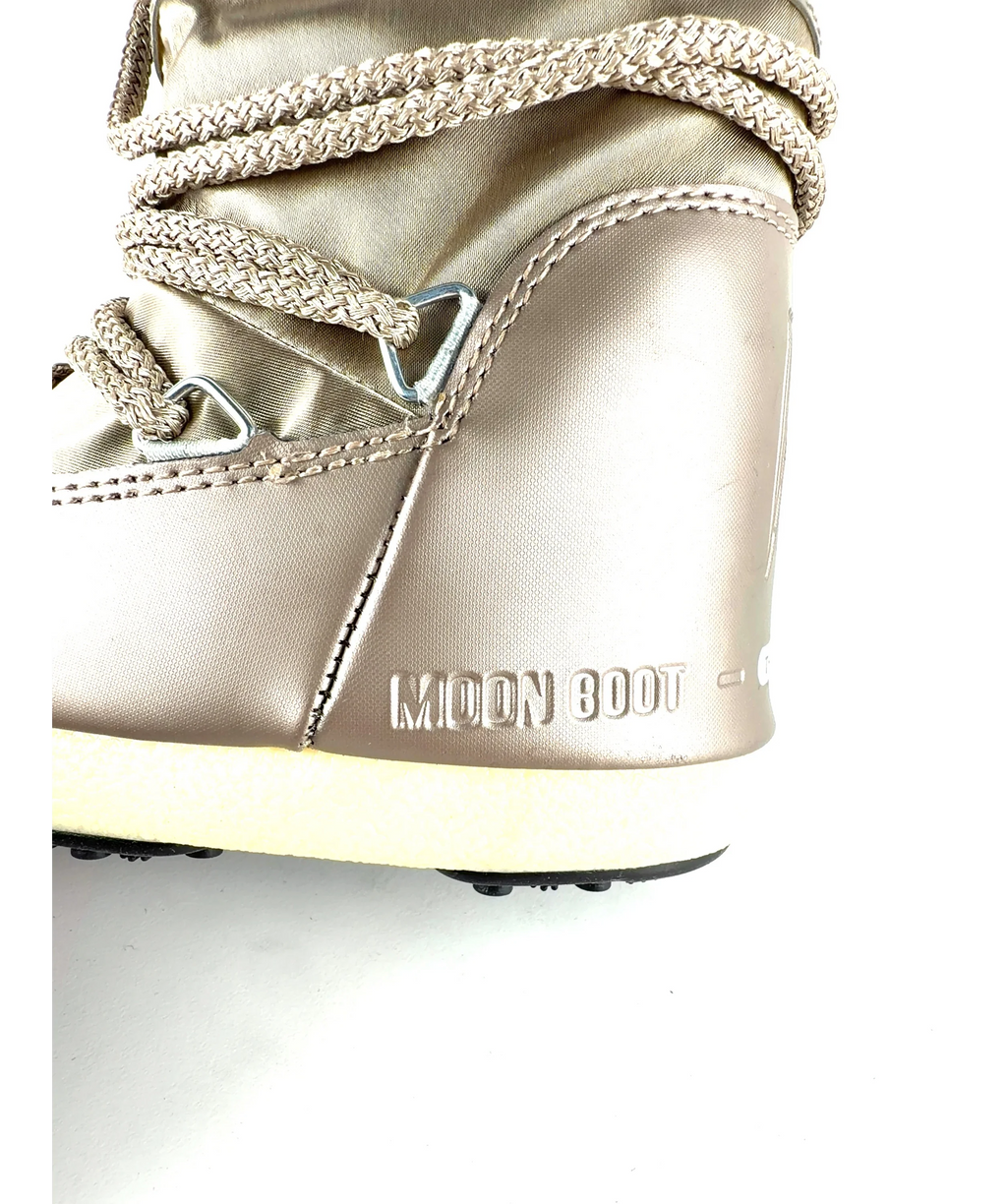 Moon Boot Metallic BRONZE  Wraparound Lacing Snow Boot, size UK 6 EU 23 👼 — care label