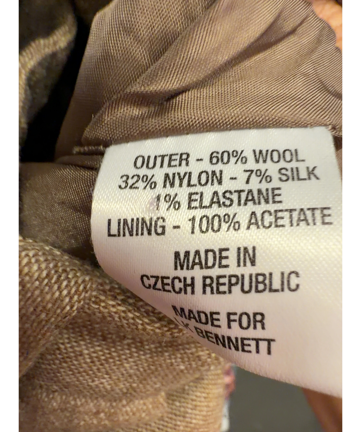 LK Bennett Beige Colour, size UK 8 — label