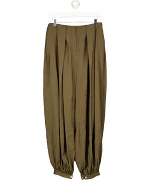 H&M Green Pleated  Balloon Hem Trousers UK 8