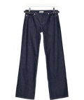 PEACHY DEN Blue Stevie Low Rise Jeans, size UK S — front