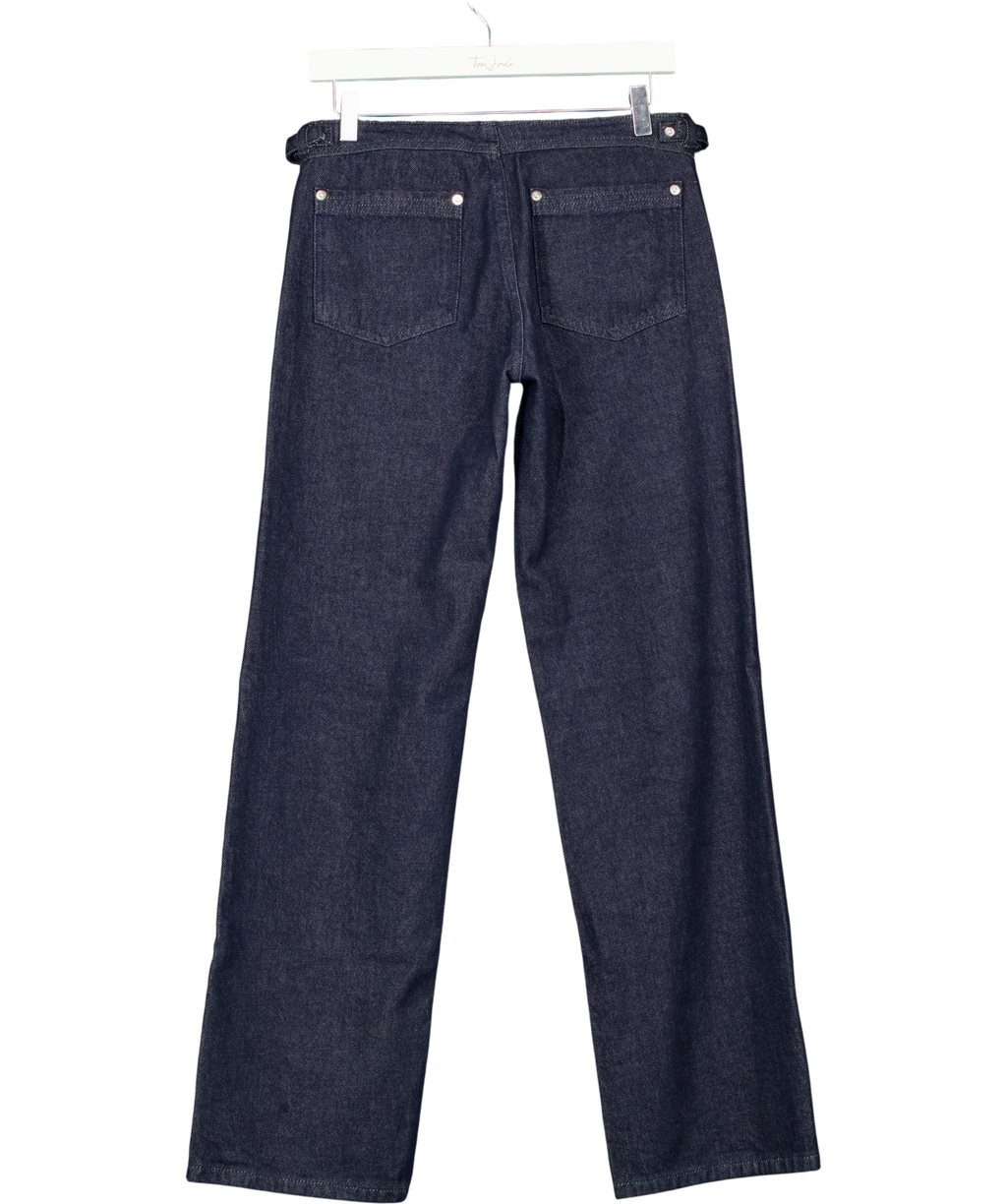PEACHY DEN Blue Stevie Low Rise Jeans, size UK S — back