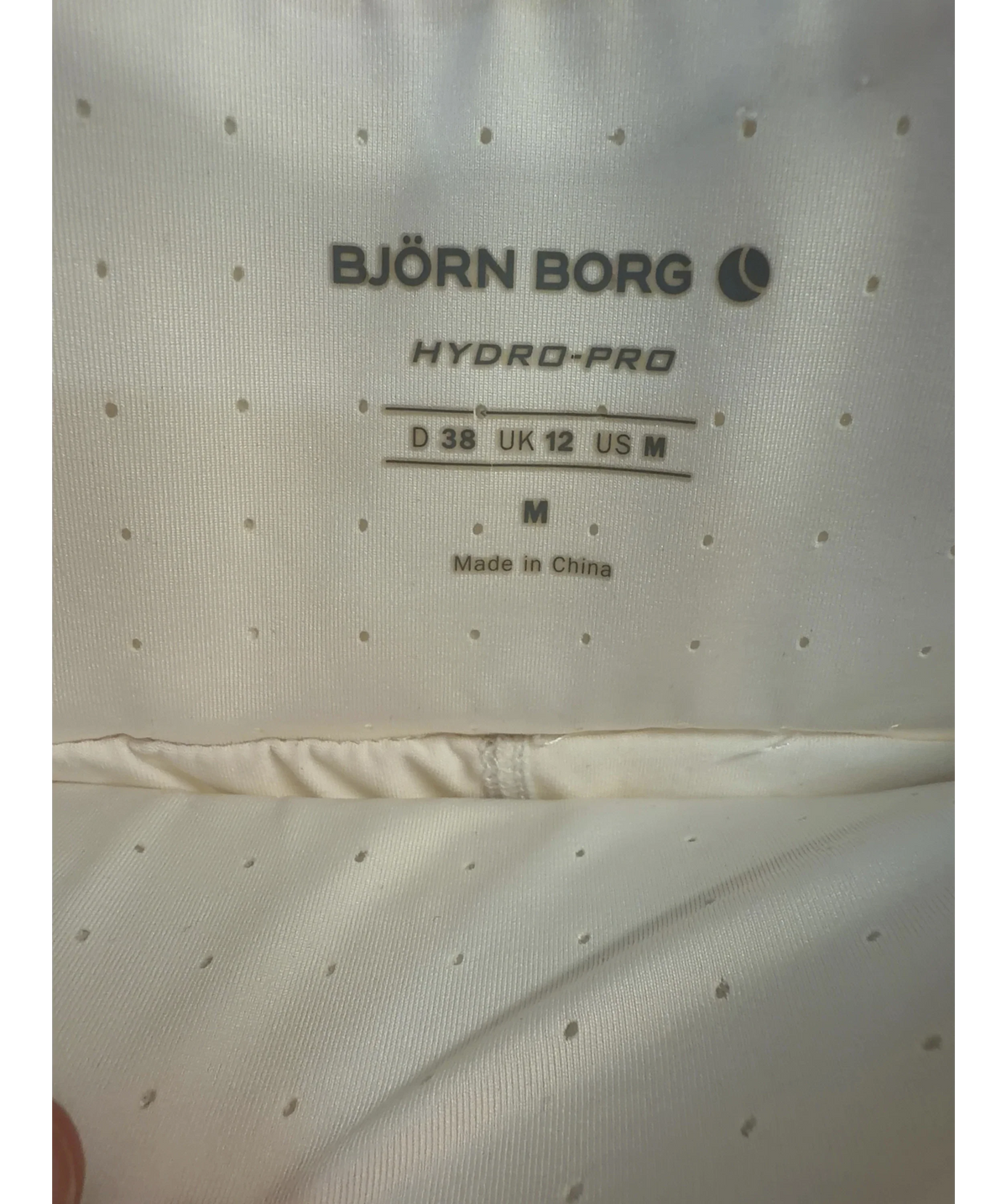 Björn Borg White THERESA SKIRT, size UK 12 — care label