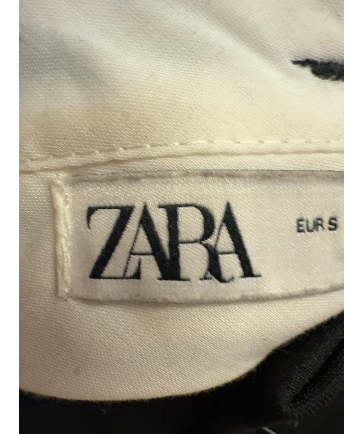 ZARA Black short pleated skirt / skort, size UK S — detail