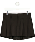 ZARA Black short pleated skirt / skort, size UK S — front